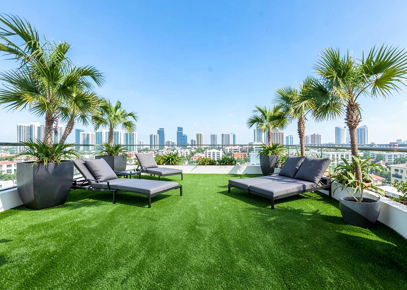 Rooftop terrace installation